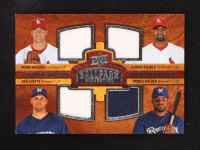 Mark Mulder/Albert Pujols/Ben Sheets/Prince Fielder 2008 Upper Deck Ballpark Collection Quad Swatch Memorabilia #235 at PristineAuction.com
