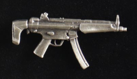 MP5 Submachine Gun 9g Investment Caster .999 Fine Silver Art Pour Bullion - Serial# 55 at PristineAuction.com