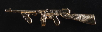 Tommy Gun 9.6g Investment Caster Gold Plated .999 Fine Silver Art Pour Bullion - Serial# 419/1000 at PristineAuction.com