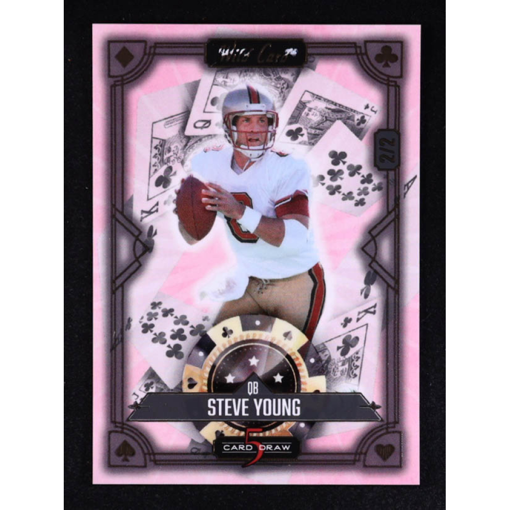 Steve Young 2024 Wild Card 5 Card Draw Classic Pink #S5CDCL-SY #2/2 at PristineAuction.com