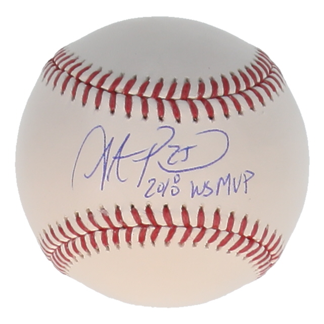 Steve Pearce Signed OML Baseball Inscribed "2018 WS MVP" (Schwartz) at PristineAuction.com Steve Pearce Signed OML Baseball Inscribed "2018 WS MVP" (Schwartz) at PristineAuction.com