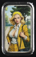 Bullion Baddies "Claire Couture" 1oz .999 Fine Silver Bullion Bar - Limited Edition of 480 at PristineAuction.com