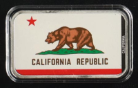 Stackin' Across America California State Flag 1oz .999 Fine Silver Bar - Serial Number 102 of 500 at PristineAuction.com