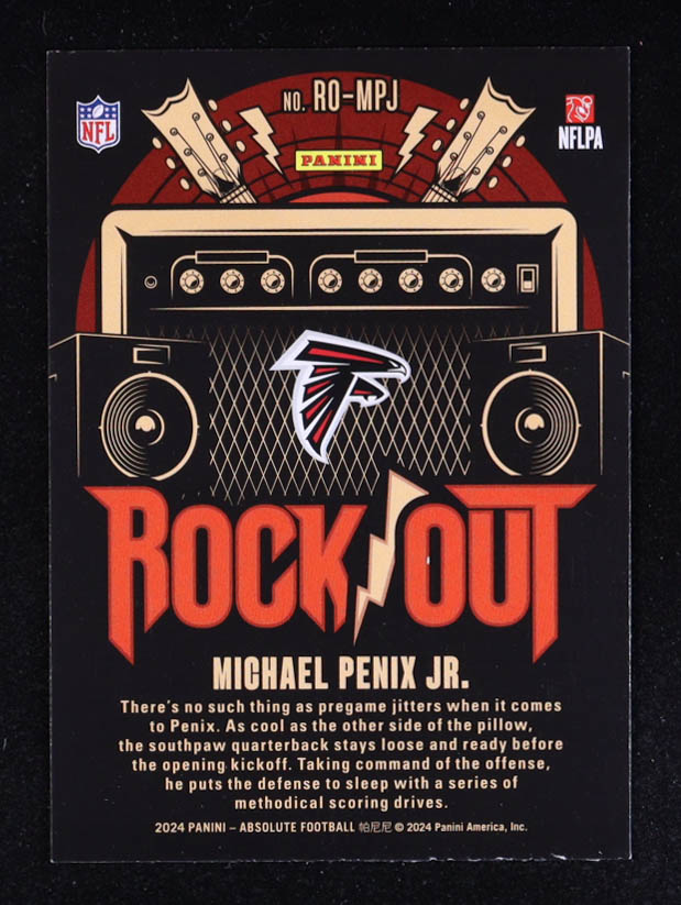 Michael Penix Jr. 2024 Absolute Rock Out #15 RC at PristineAuction.com Michael Penix Jr. 2024 Absolute Rock Out #15 RC at PristineAuction.com