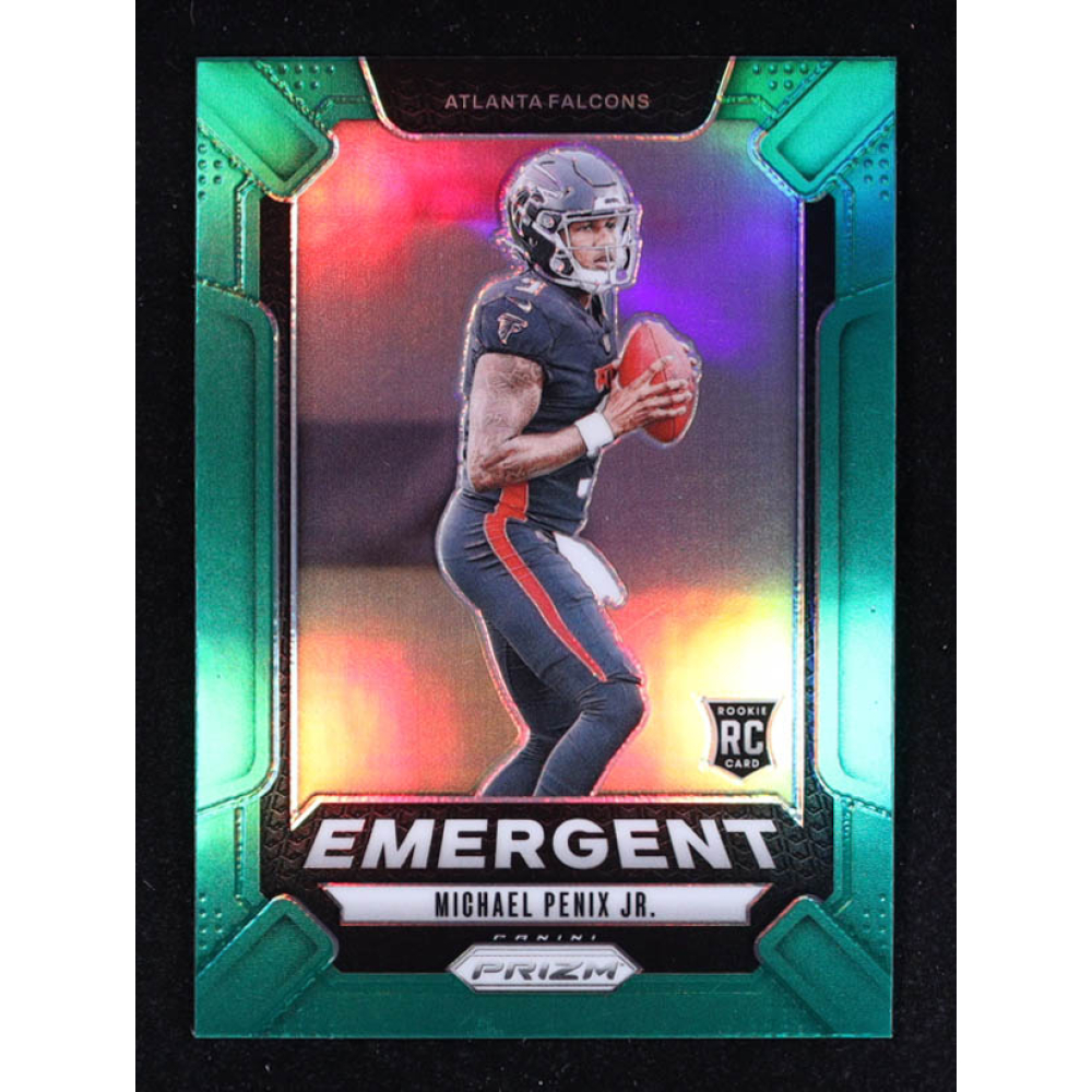 Michael Penix Jr. 2024 Panini Prizm Emergent Prizms Green #20 RC at PristineAuction.com