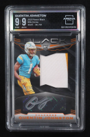 Quentin Johnston 2023 Panini Black Citrine #220 Jersey Autograph #34/50 RC (Arena 9 | Auto 9) at PristineAuction.com