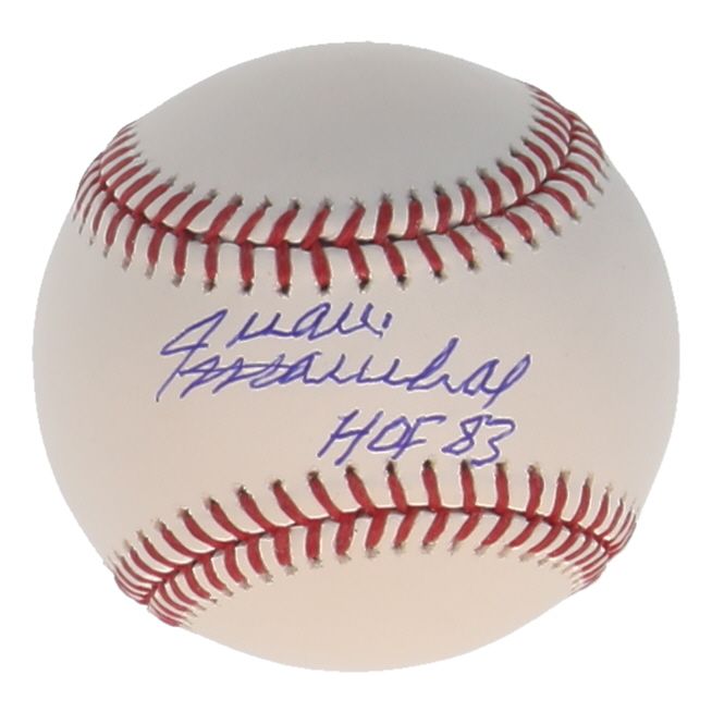 Juan Marichal Signed OML Baseball Inscribed "HOF 83" (Schwartz) at PristineAuction.com Juan Marichal Signed OML Baseball Inscribed "HOF 83" (Schwartz) at PristineAuction.com