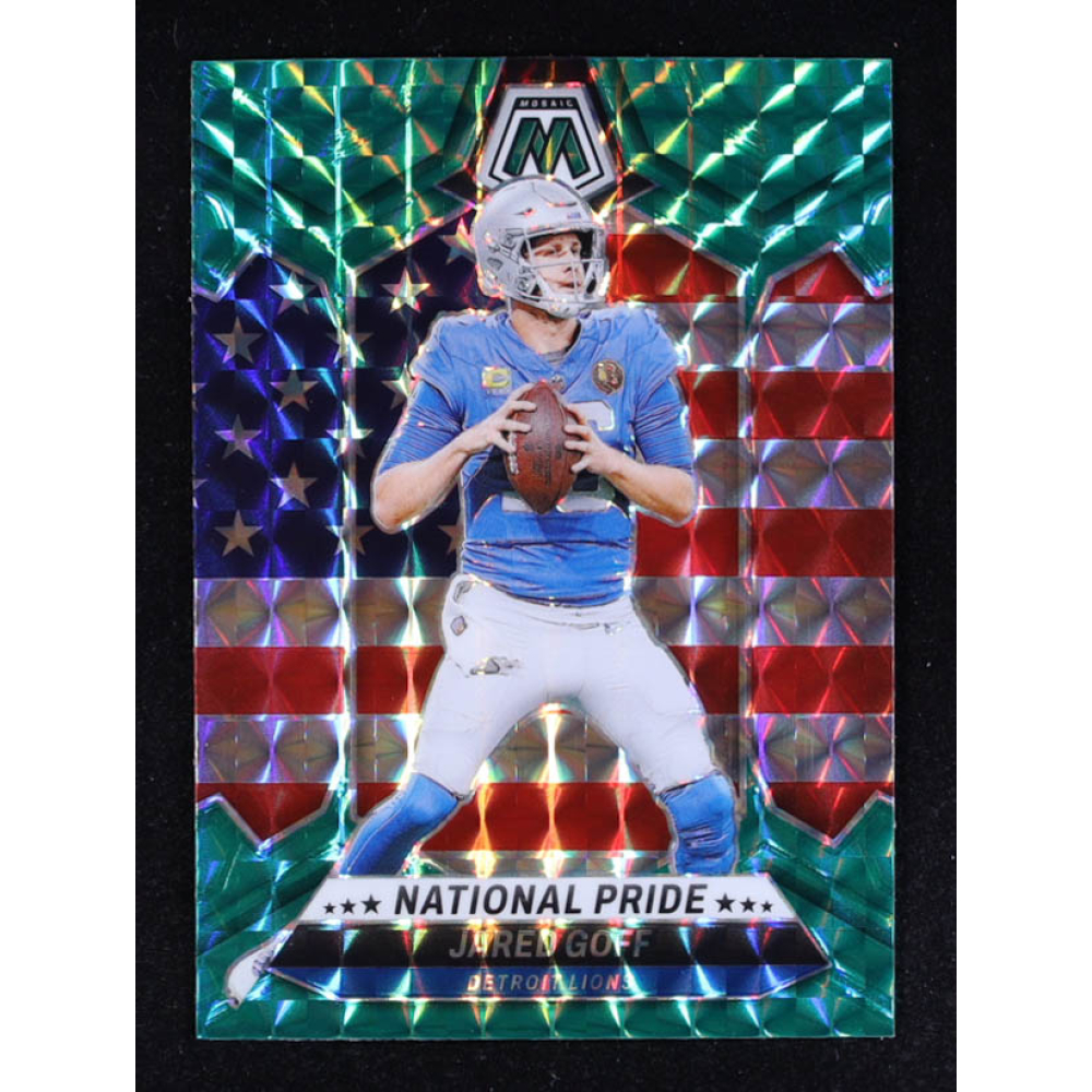 Jared Goff 2024 Panini Mosaic Mosaic Green #252 NP at PristineAuction.com