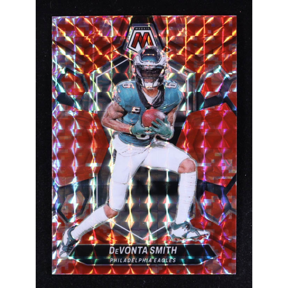DeVonta Smith 2024 Panini Mosaic Mosaic Camo Red #179 at PristineAuction.com DeVonta Smith 2024 Panini Mosaic Mosaic Camo Red #179 at PristineAuction.com