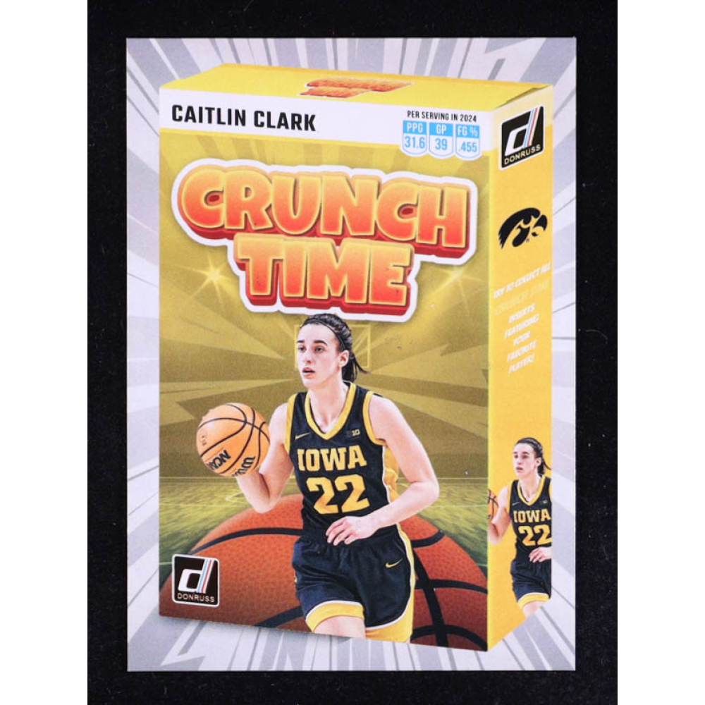 Caitlin Clark 2024 Panini Caitlin Clark Collection Donruss Crunch Time #CT1 RC at PristineAuction.com