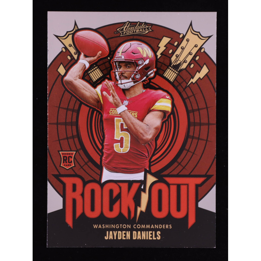 Jayden Daniels 2024 Absolute Rock Out #19 RC at PristineAuction.com