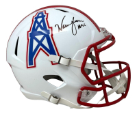 Warren Moon Signed Oilers Full-Size Speed Helmet Inscribed "HOF 16" (Beckett) at PristineAuction.com