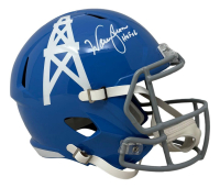 Warren Moon Signed Oilers Full-Size Speed Helmet Inscribed "HOF 16" (Beckett) at PristineAuction.com