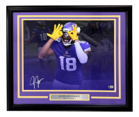 Justin Jefferson Signed Vikings Custom Framed Photo (Beckett) at PristineAuction.com