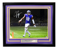 Justin Jefferson Signed Vikings Custom Framed Photo (Beckett) at PristineAuction.com