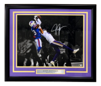 Justin Jefferson Signed Vikings Custom Framed Photo (Beckett) at PristineAuction.com