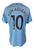 Sergio Aguero Signed Manchester City Puma Authentic Jersey (Beckett) at PristineAuction.com