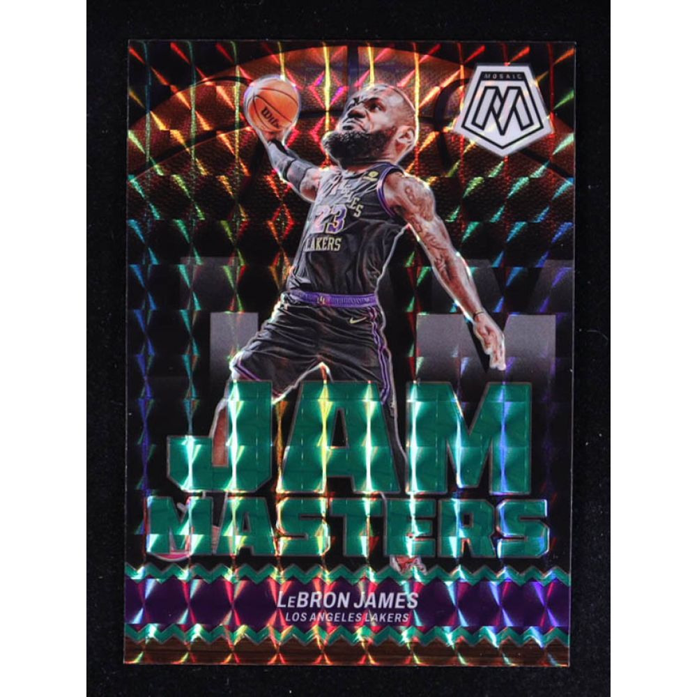 LeBron James 2023-24 Panini Mosaic Jam Masters Mosaic Green #14 at PristineAuction.com