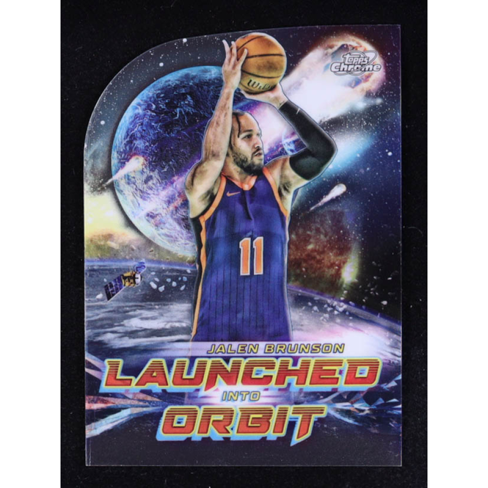 Jalen Brunson 2023-24 Topps Cosmic Chrome Launched Into Orbit #LIO13 at PristineAuction.com