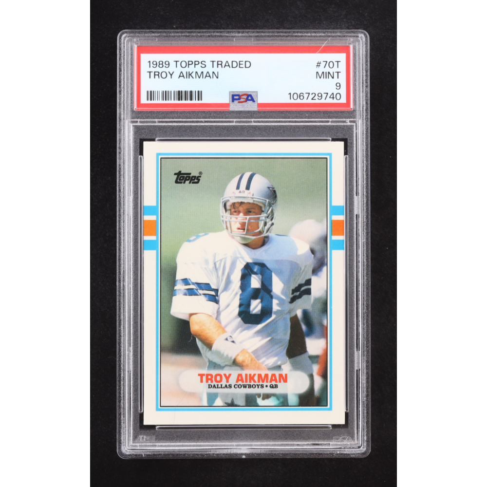 Troy Aikman 1989 Topps Traded #70T RC (PSA 9) at PristineAuction.com