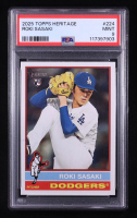 Roki Sasaki 2025 Topps Heritage #224 RC (PSA 9) at PristineAuction.com