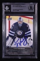 Connor Hellebuyck Signed 2015-16 Upper Deck #214 YG RC (BGS) at PristineAuction.com