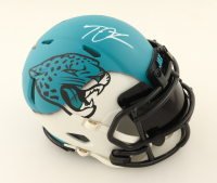 Trevor Lawrence Signed Jaguars Custom Speed Mini Helmet with Custom Visor (Fanatics) at PristineAuction.com