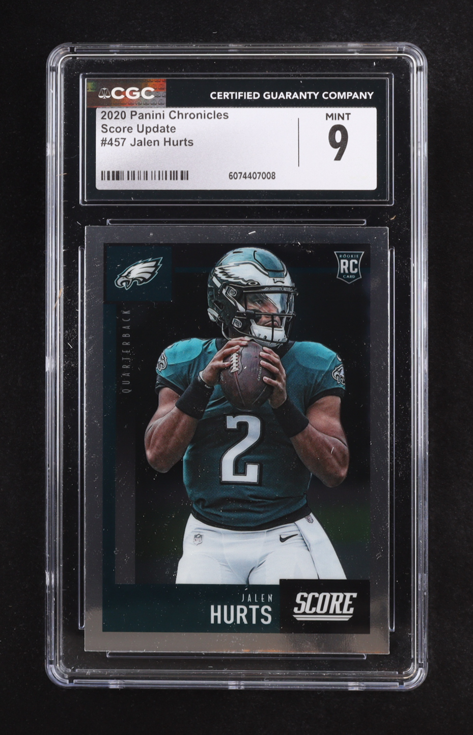 Jalen Hurts 2020 Score #457 RC (CGC 9) at PristineAuction.com Jalen Hurts 2020 Score #457 RC (CGC 9) at PristineAuction.com