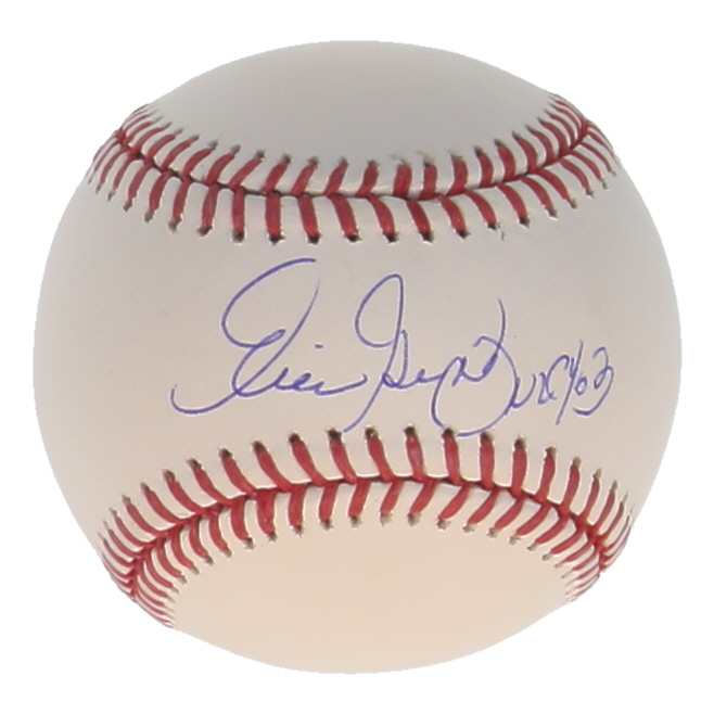 Eric Gagne Signed OML Baseball Inscribed "NL CY 03" (Schwartz) at PristineAuction.com Eric Gagne Signed OML Baseball Inscribed "NL CY 03" (Schwartz) at PristineAuction.com