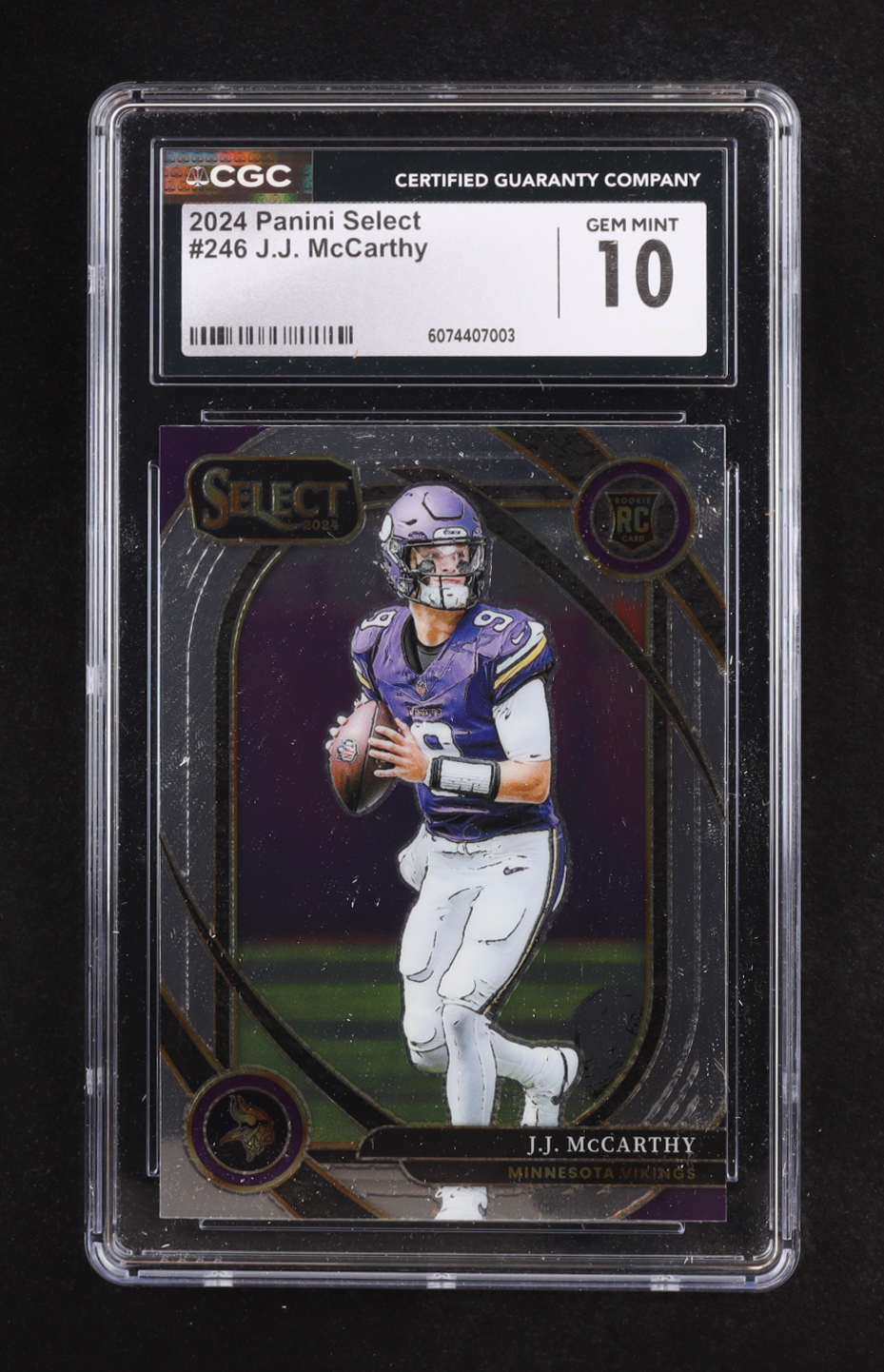 JJ McCarthy 2024 Panini Select #246 RC (CGC 10) at PristineAuction.com JJ McCarthy 2024 Panini Select #246 RC (CGC 10) at PristineAuction.com