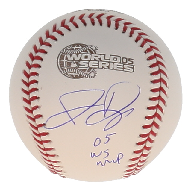 Jermaine Dye Signed 2005 World Series Baseball Inscribed "05 WS MVP" (Schwartz) at PristineAuction.com Jermaine Dye Signed 2005 World Series Baseball Inscribed "05 WS MVP" (Schwartz) at PristineAuction.com
