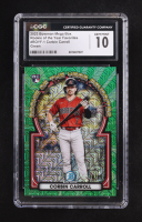 Corbin Carroll 2023 Bowman Chrome Mega Box Rookie of the Year Favorites Green Refractors #ROYF1 #74/99 RC (CGC 10) at PristineAuction.com