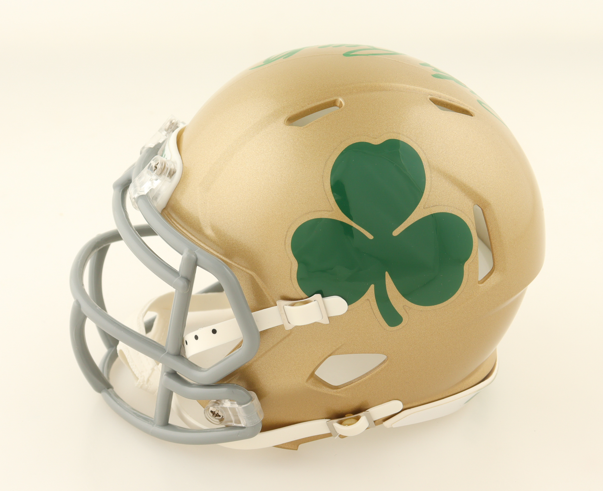 Rudy Ruettiger Signed Notre Dame Fighting Irish Mini Speed Helmet (Beckett) at PristineAuction.com Rudy Ruettiger Signed Notre Dame Fighting Irish Mini Speed Helmet (Beckett) at PristineAuction.com
