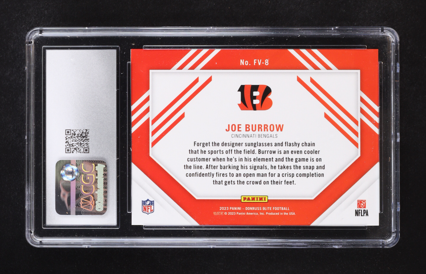 Joe Burrow 2023 Elite Field Vision #8 #244/349 (CGC 10) at PristineAuction.com Joe Burrow 2023 Elite Field Vision #8 #244/349 (CGC 10) at PristineAuction.com