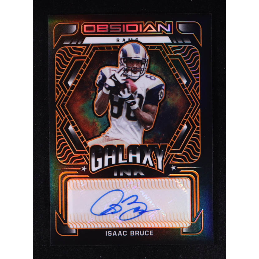Isaac Bruce 2022 Panini Obsidian Galaxy Ink Electric Etch Orange #19 #35/75 at PristineAuction.com