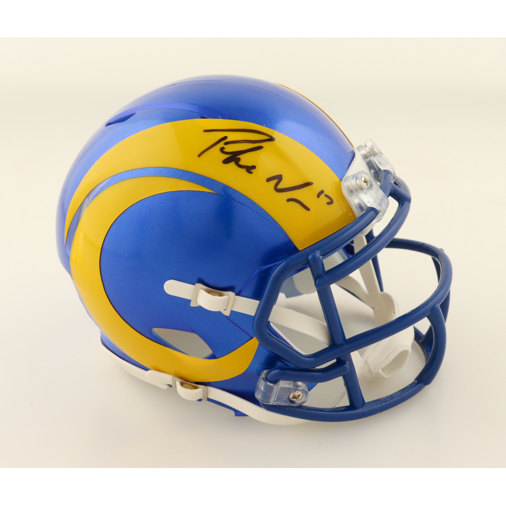 Puka Nacua Signed Rams Speed Mini Helmet (PSA) at PristineAuction.com