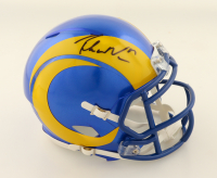 Puka Nacua Signed Rams Speed Mini Helmet (PSA) at PristineAuction.com