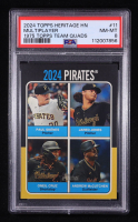 Andrew McCutchen / Oneil Cruz / Jared Jones / Paul Skenes RC 2024 Topps Heritage '75 Topps Team Quads #75TQ11 (PSA 8) at PristineAuction.com