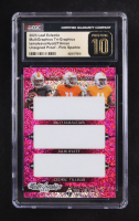Nico Iamaleava / Jalin Hyatt / Cedric Tillman 2023 Leaf Eclectic MultiGraphics Tri-Graphics Unsigned Proof Pink Sparkle #NNO RC (CGC 10 | Pristine Black Label) at PristineAuction.com