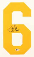 Phil Housley Signed Jersey Number "6" Patch Inscribed "HOF" (Beckett) at PristineAuction.com