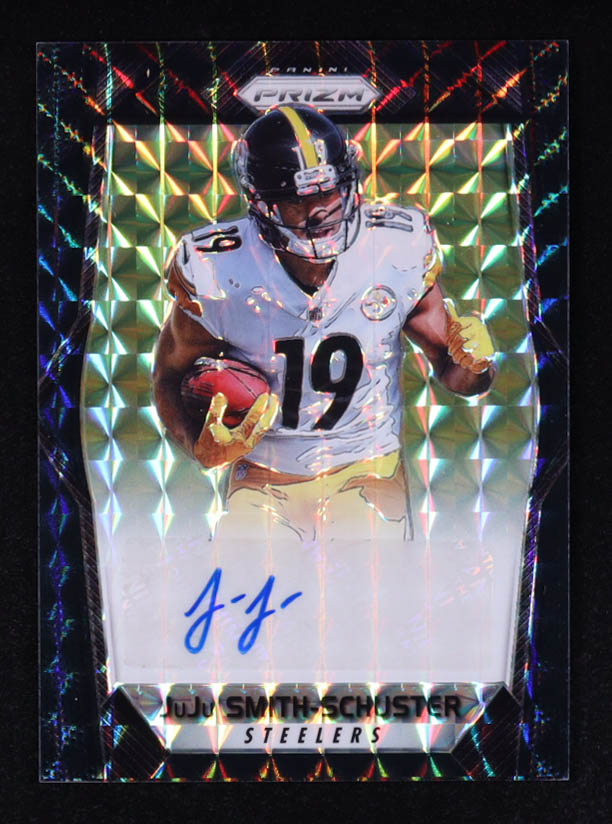 JuJu Smith-Schuster 2017 Panini Prizm Rookie Autographs Prizms Black Finite #RAJJ RC #1/1 at PristineAuction.com JuJu Smith-Schuster 2017 Panini Prizm Rookie Autographs Prizms Black Finite #RAJJ RC #1/1 at PristineAuction.com