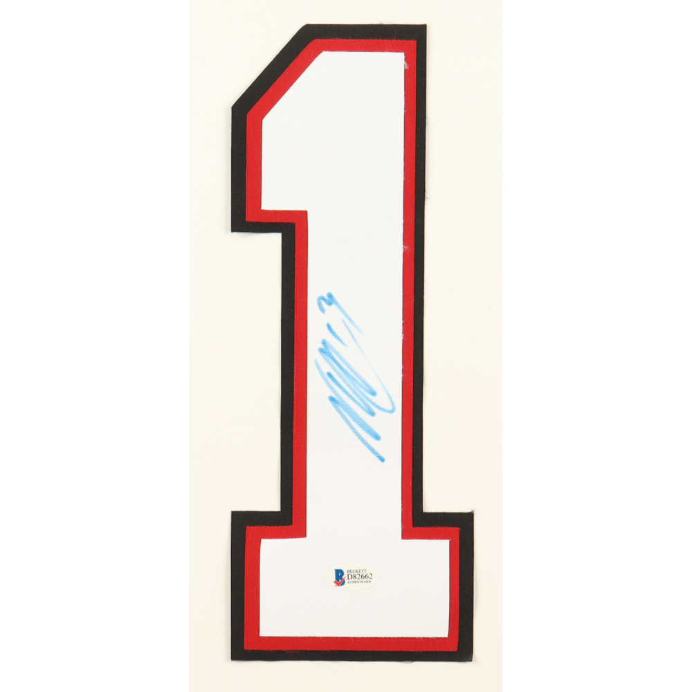 Nico Hischier Signed Jersey Number "1" Patch (Beckett) at PristineAuction.com
