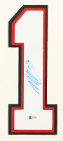 Nico Hischier Signed Jersey Number "1" Patch (Beckett) at PristineAuction.com