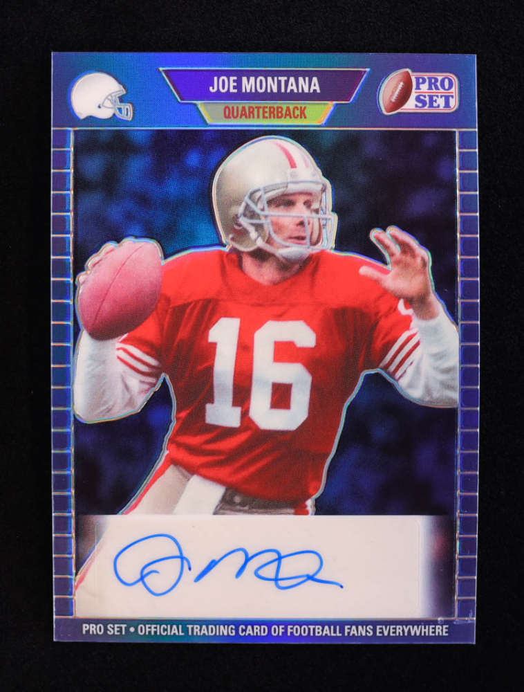 Joe Montana 2024 Leaf Metal Legacy Collection #89P-JM1 Autograph Pink Prismatic SP Variation #/5