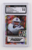 DJ Lagway 2024 Leaf Pro Set Metal Lit Autographs Pre-Production Proof #NNO #1/1 RC (CGC 10) at PristineAuction.com