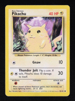 Pikachu (Yellow Cheeks) 1999 Pokemon Base Unlimited #58 at PristineAuction.com