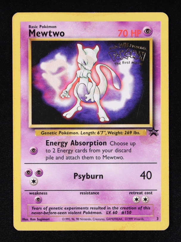 Mewtwo 1999-03 Pokemon Wizards of the Coast Black Star Promos #3 at PristineAuction.com Mewtwo 1999-03 Pokemon Wizards of the Coast Black Star Promos #3 at PristineAuction.com