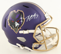 Rashod Bateman Signed Ravens Full-Size Flash Alternate Speed Helmet (Beckett) at PristineAuction.com