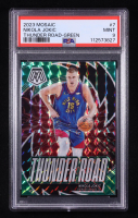 Nikola Jokic 2023-24 Panini Mosaic Thunder Road Mosaic Green #7 (PSA 9) at PristineAuction.com