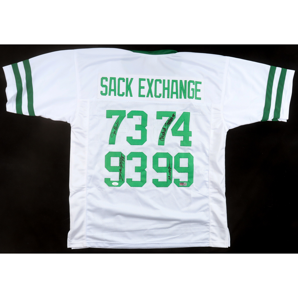 "New York Sack Exchange" Jersey Signed by (4) with Mark Gastineau, Joe Klecko, Marty Lyons, & Abdul Salaam (JSA) at PristineAuction.com